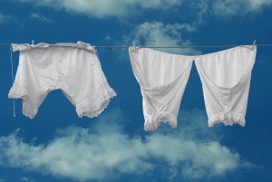 Frisch gewaschene Hosen